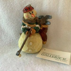 Gallerie II Snowman Golfer Christmas Ornament